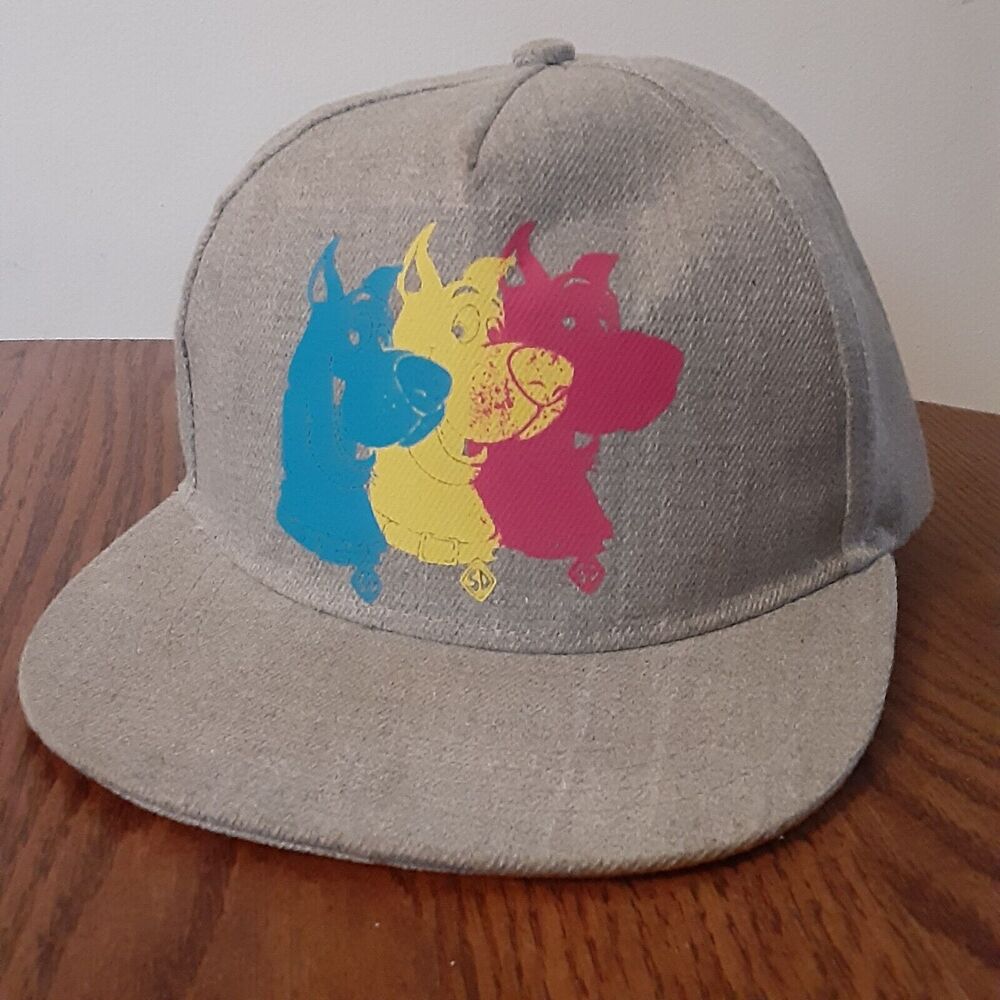 Scoob! Scooby Doo Gray Snapback Hat Unisex Kids Cartoon Movie EUC
